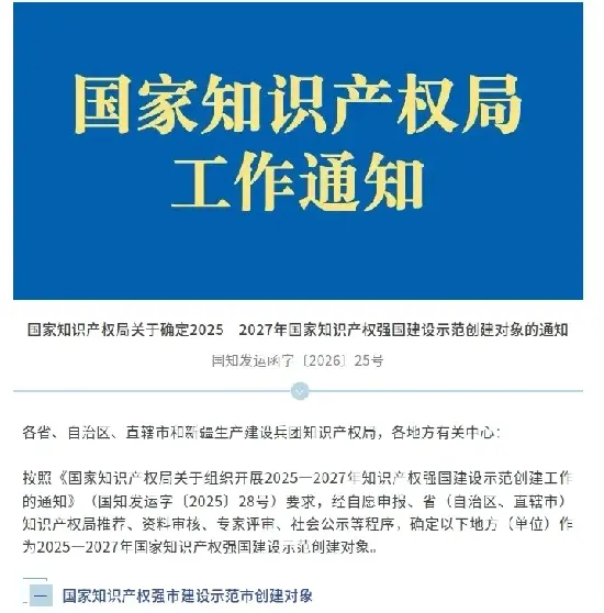 Quangong Machinery Co., Ltd. a fost selectat ca candidat pentru Întreprinderea Națională de Demonstrare a Proprietății Intelectuale.